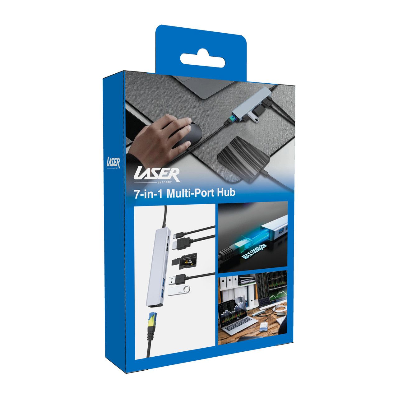 USB-C 7 Port Hub with HDMI and Ethernet