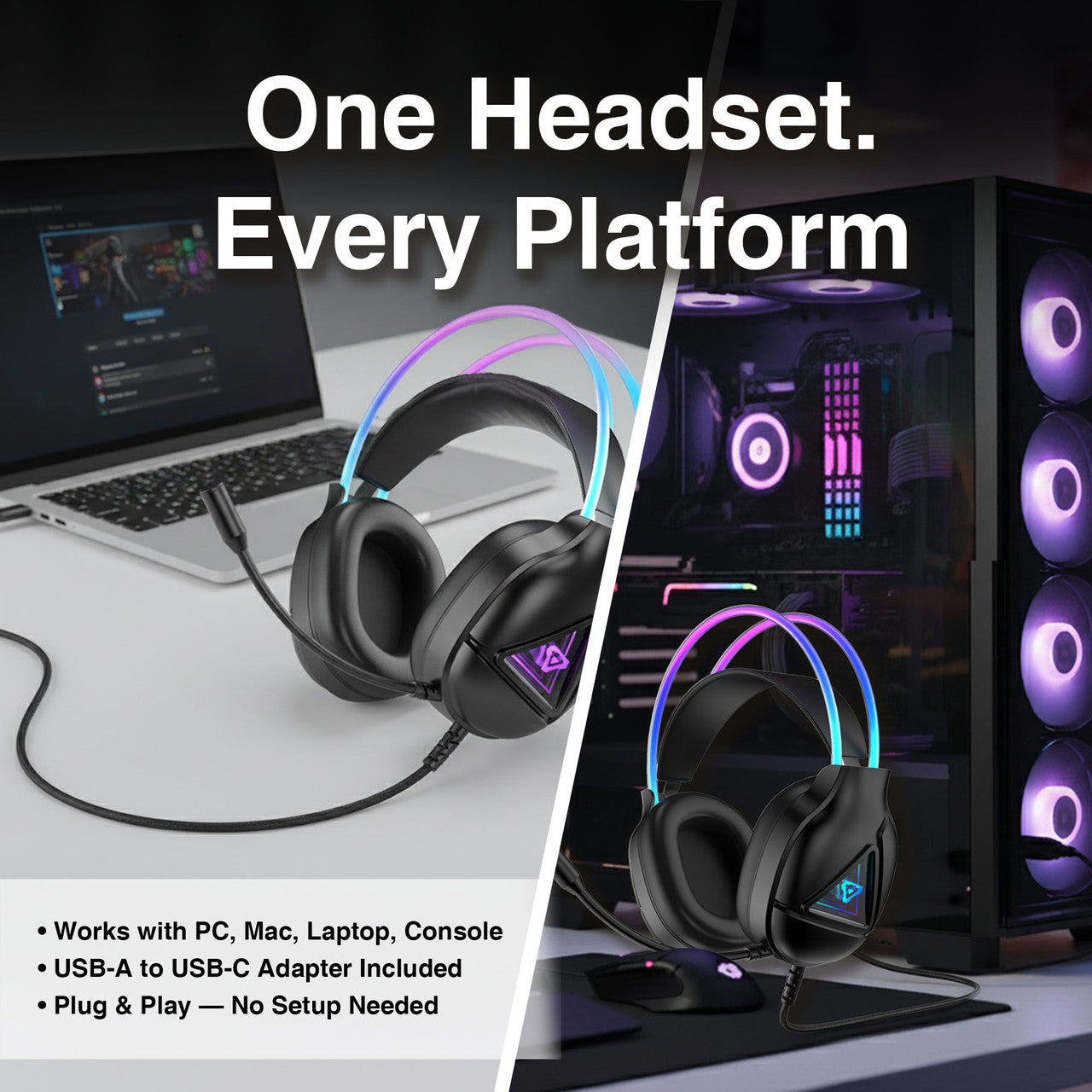 RGB Infinity Wired Gaming Headphones