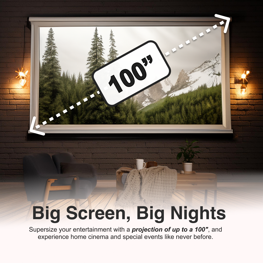 Laser HD Projector with Bluetooth & HDMI
