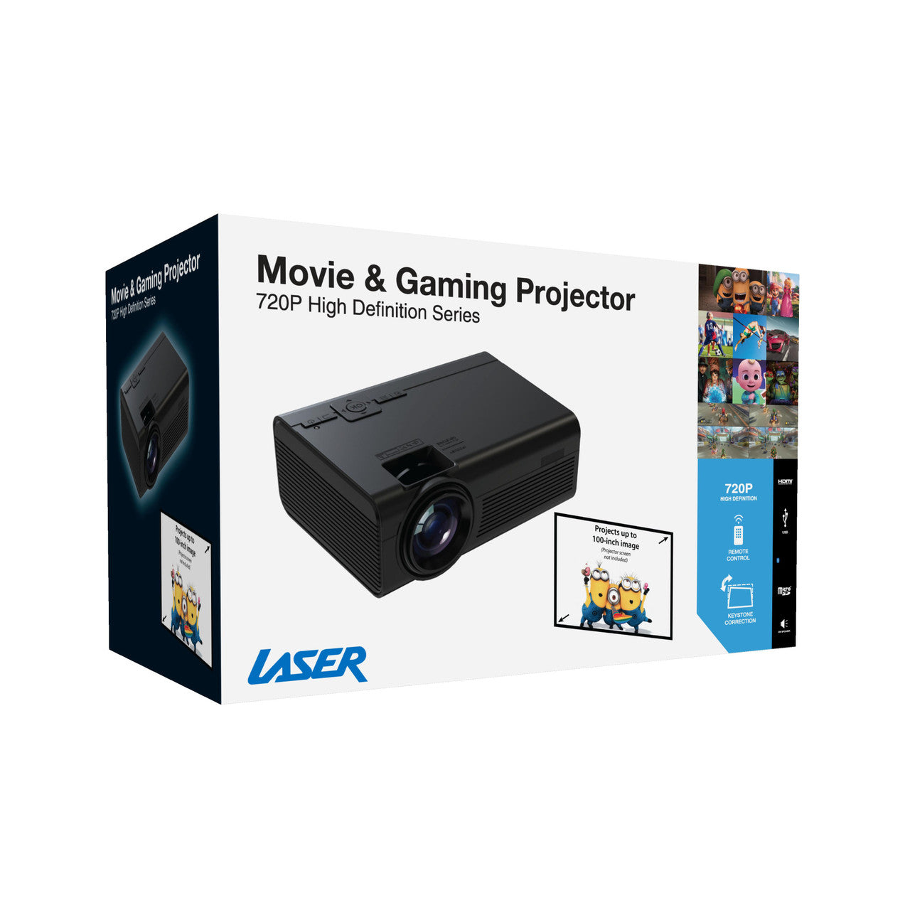 Laser HD Projector with Bluetooth & HDMI
