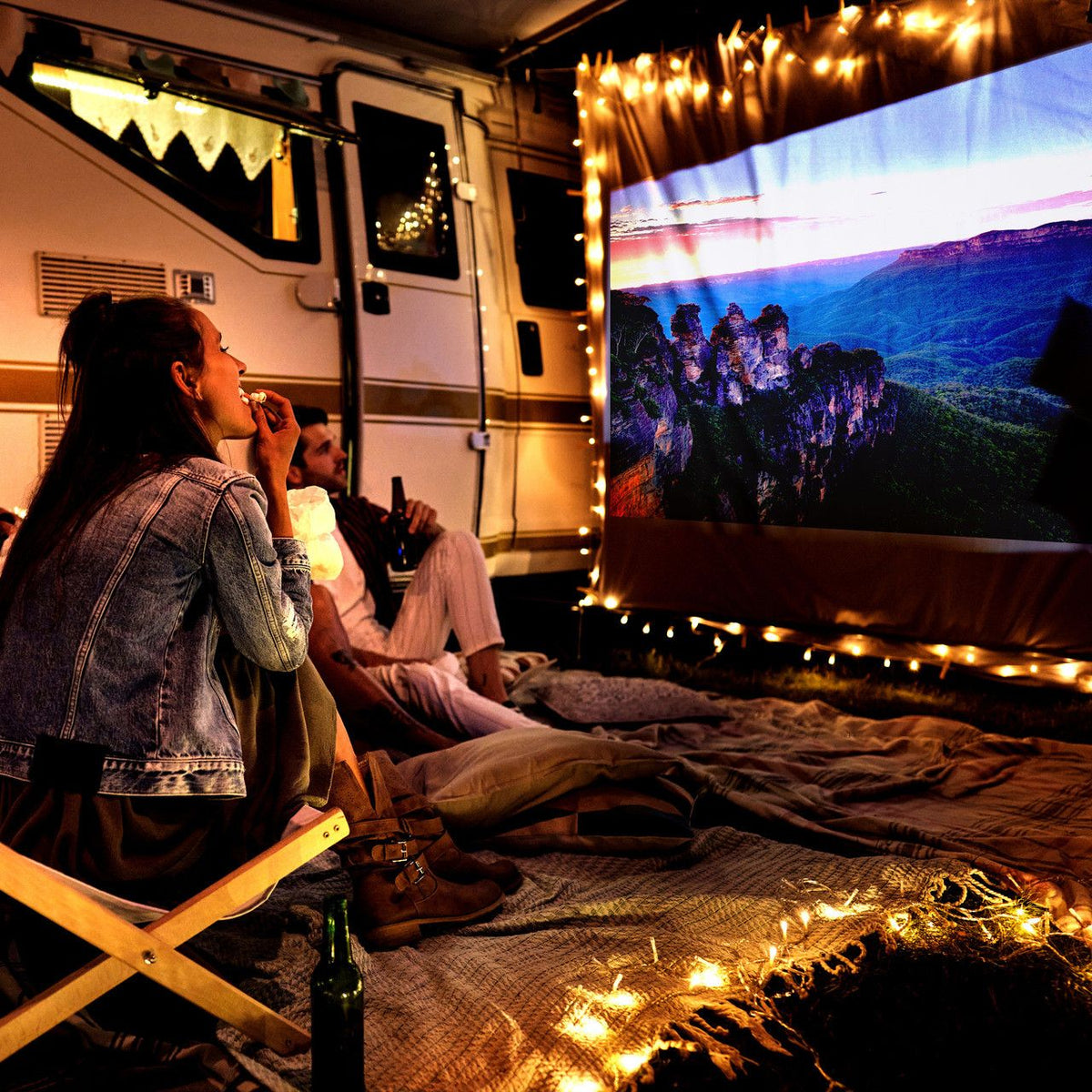 Laser Multi-Angle Tube LED Projector, Android TV 1080p