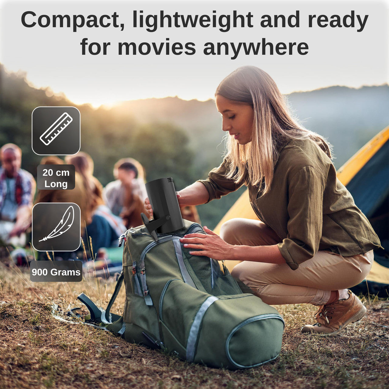 Laser Multi Angle Android LED Projector Black