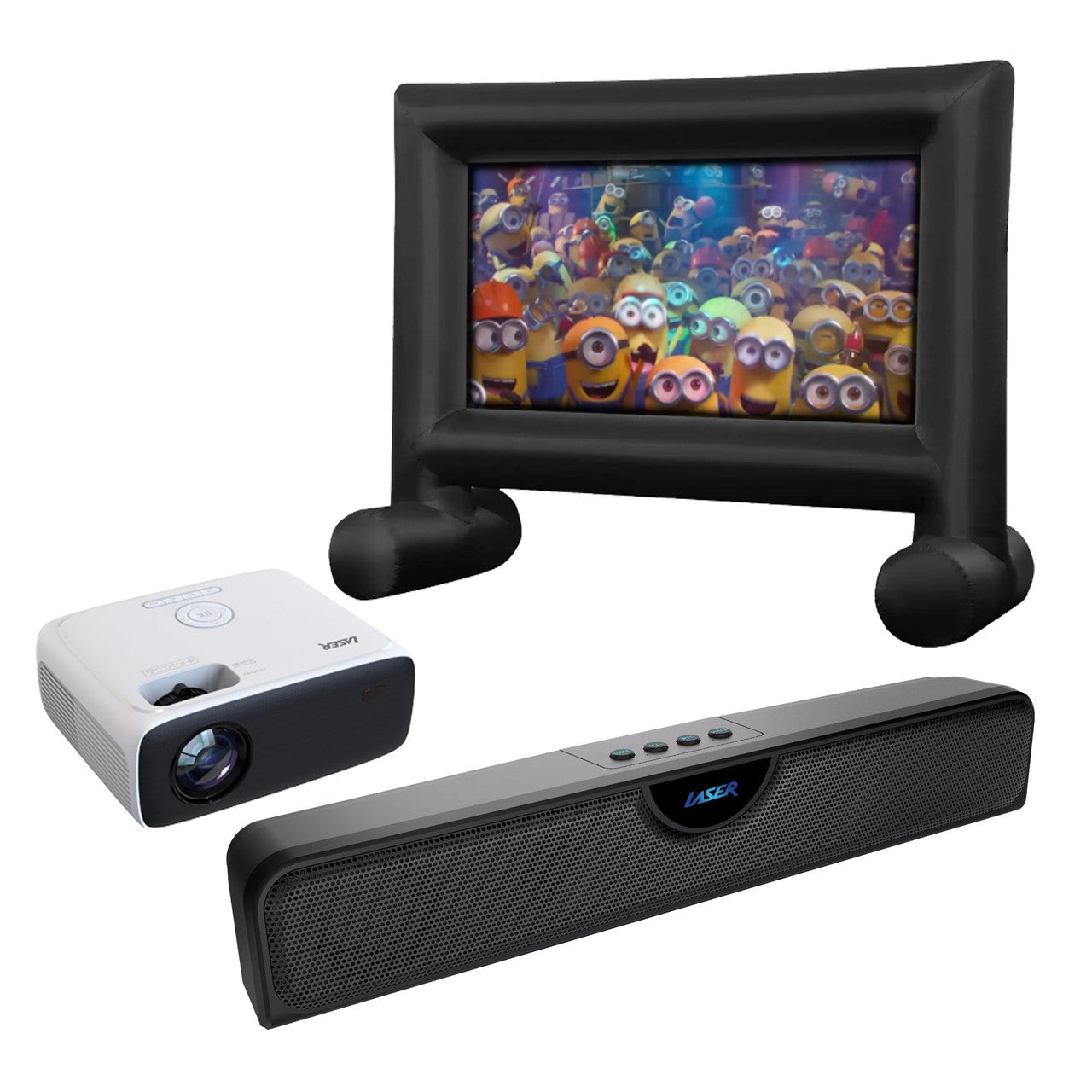 Laser Outdoor Cinema: Full HD Projector, 144