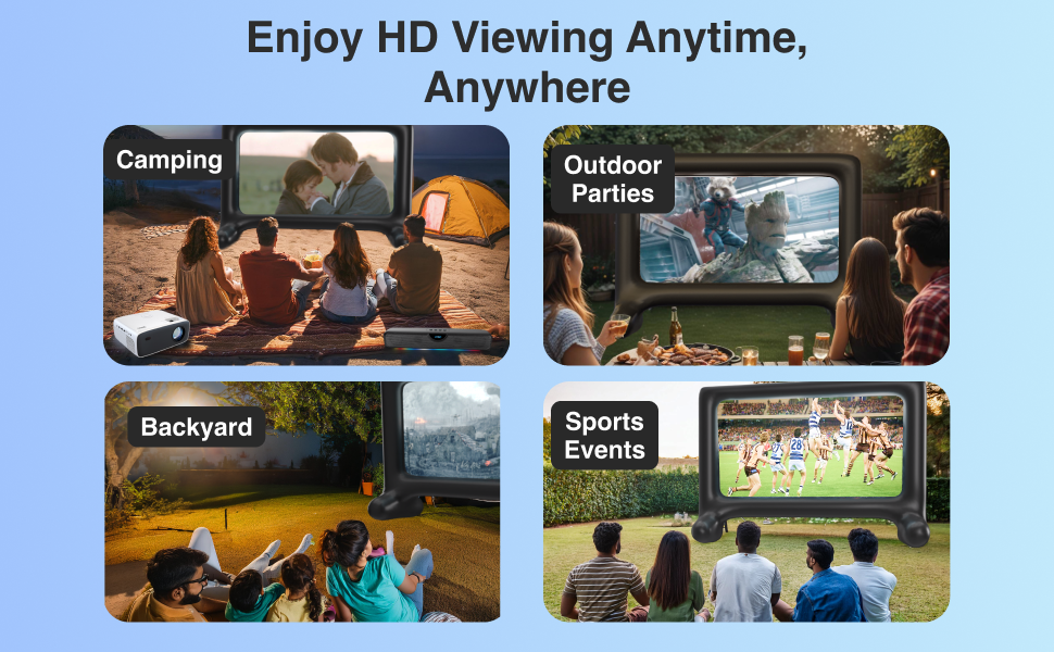 Laser Outdoor Cinema: Full HD Projector, 144