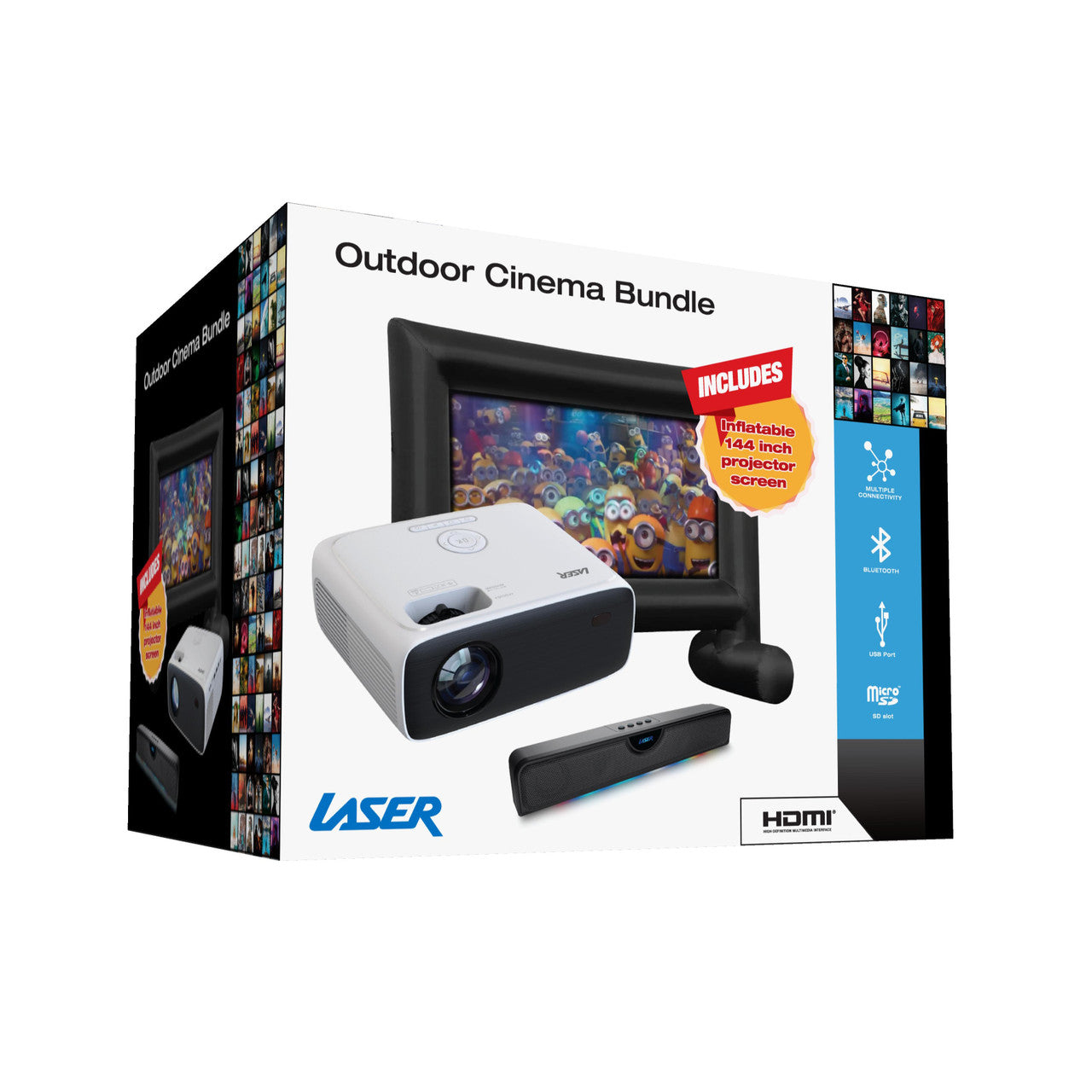 Laser Outdoor Cinema: Full HD Projector, 144