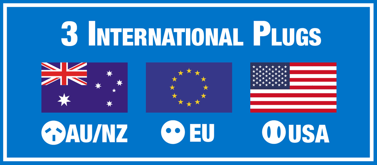 4-Port USB Travel Charger with Global Adapters