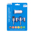 USB Car Charger with 3-in-1 Cable White