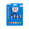 Laser Dual USB AC Charger 2.4A with 3-in-1 Cable White