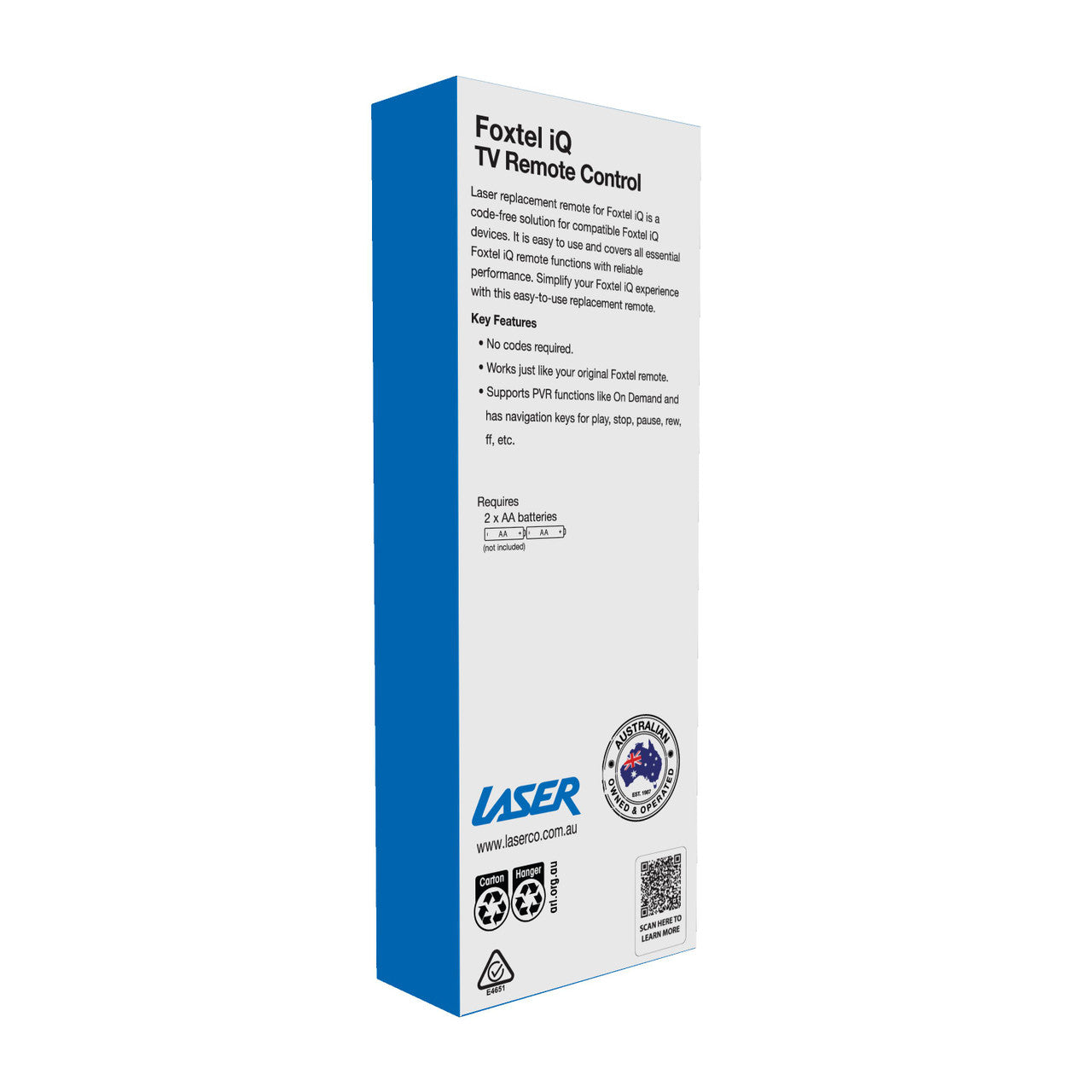 Foxtel iQ Replacement Remote Control