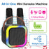 Laser Mini Karaoke Speaker with 2 Wireless Mics - Black