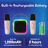 Laser Mini Karaoke Speaker with 2 Wireless Mics - Pink