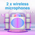 Laser Kids Disco Karaoke with Two Mics White