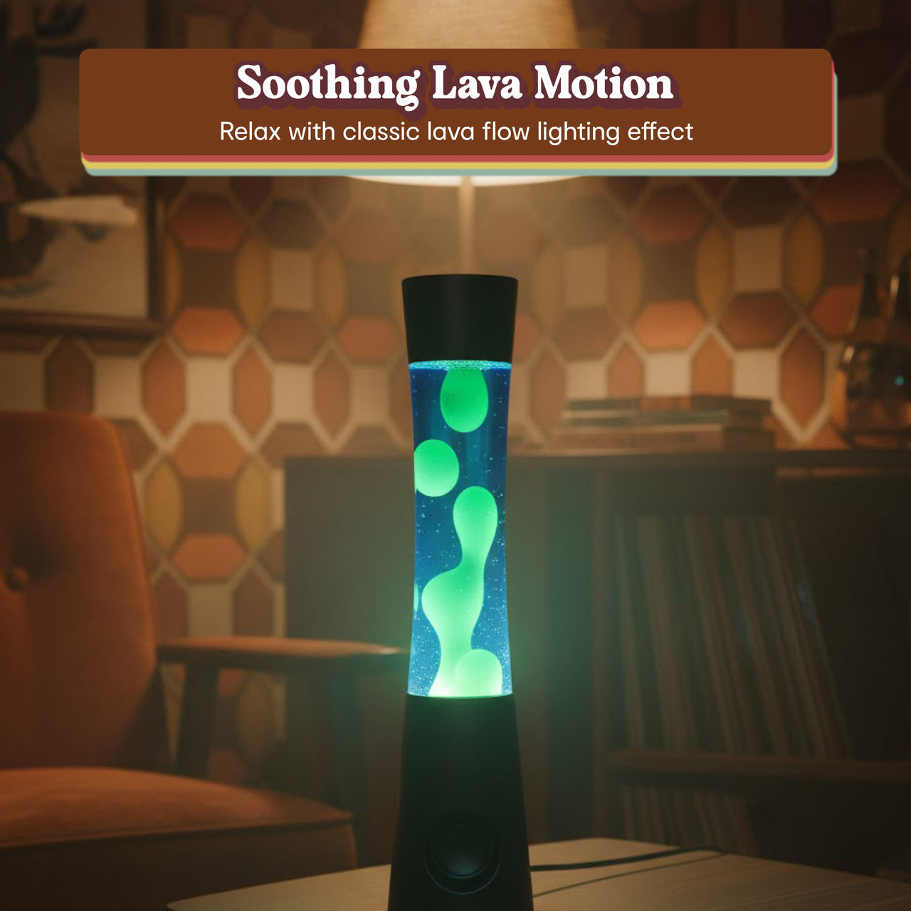 Retro Lava Lamp with Bluetooth Speaker