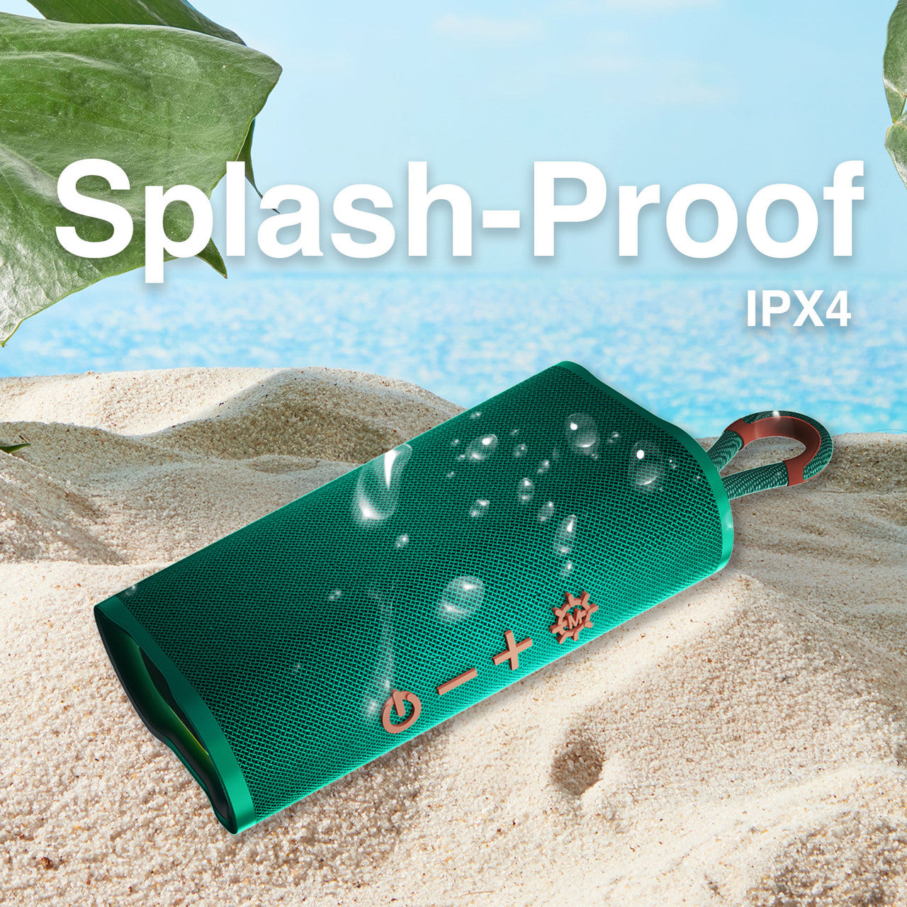 Laser Splash Proof Bluetooth Speaker Green