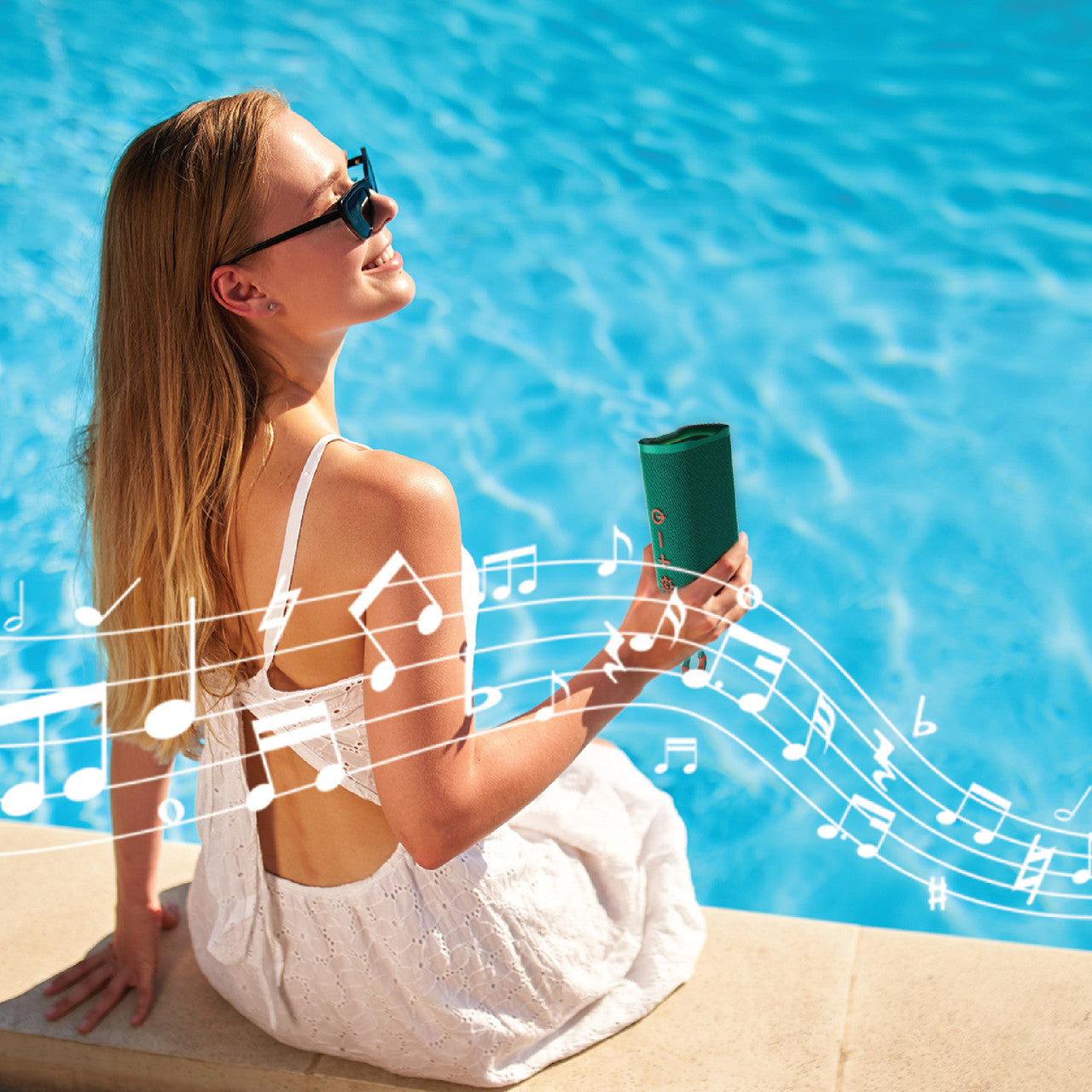 Laser Splash Proof Bluetooth Speaker Green