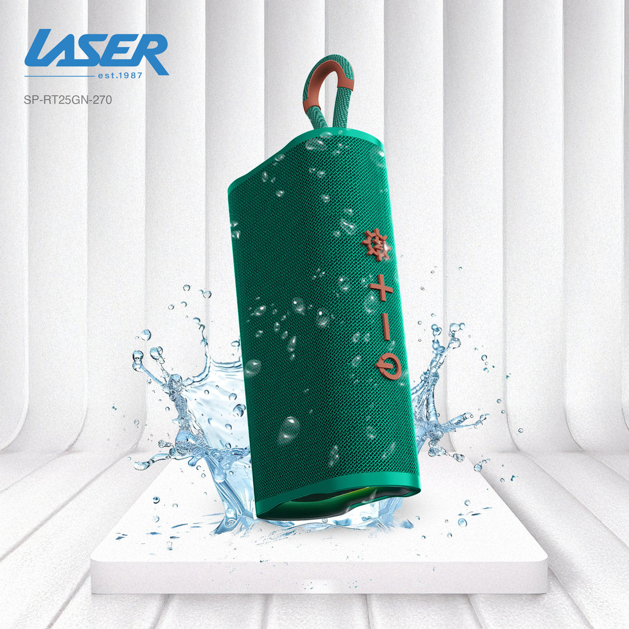 Laser Splash Proof Bluetooth Speaker Green