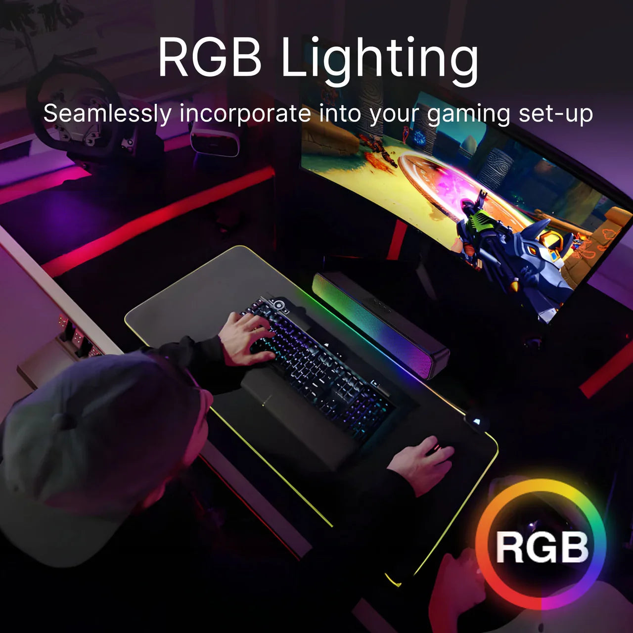 RGB Bluetooth Gaming Soundbar Black