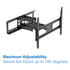 Medium Full Motion TV Wall Mount for 32 inches -55 inches Panels