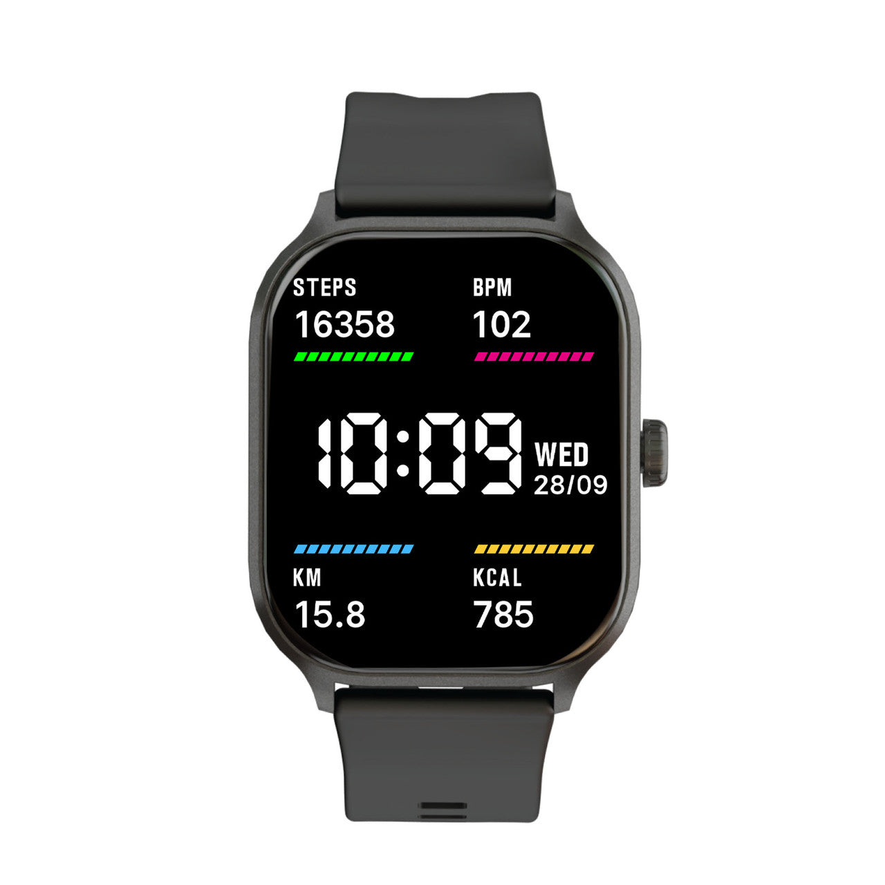 V-Fitness Smart Watch 2 Inch Touch Screen - Black