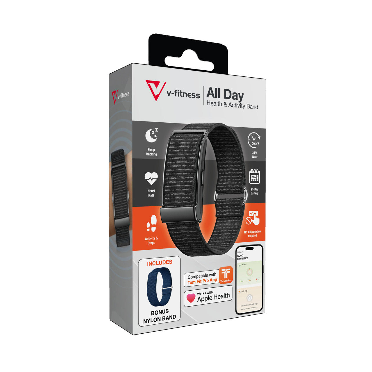 V-Fitness Smart Band Black