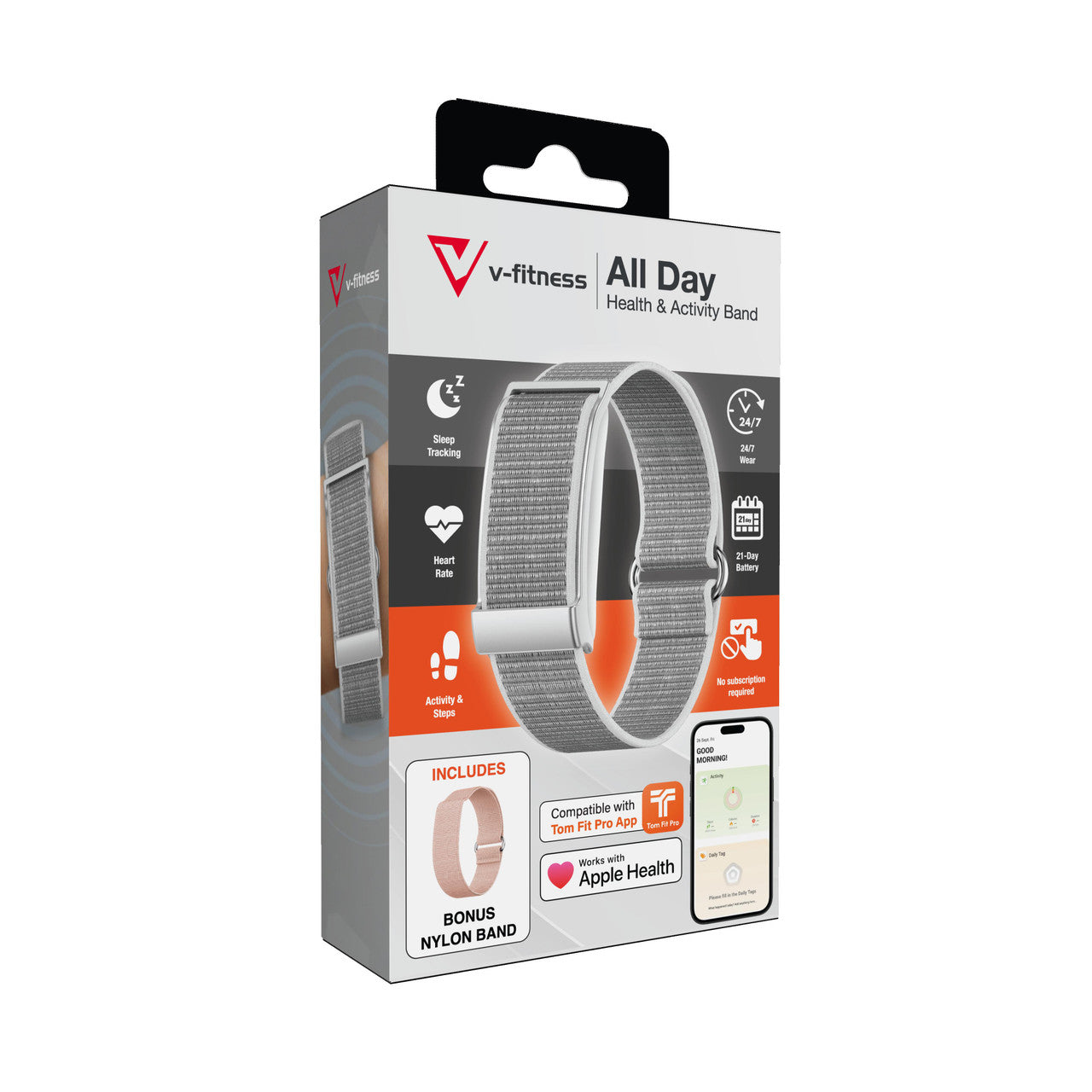 V-Fitness Smart Band Silver