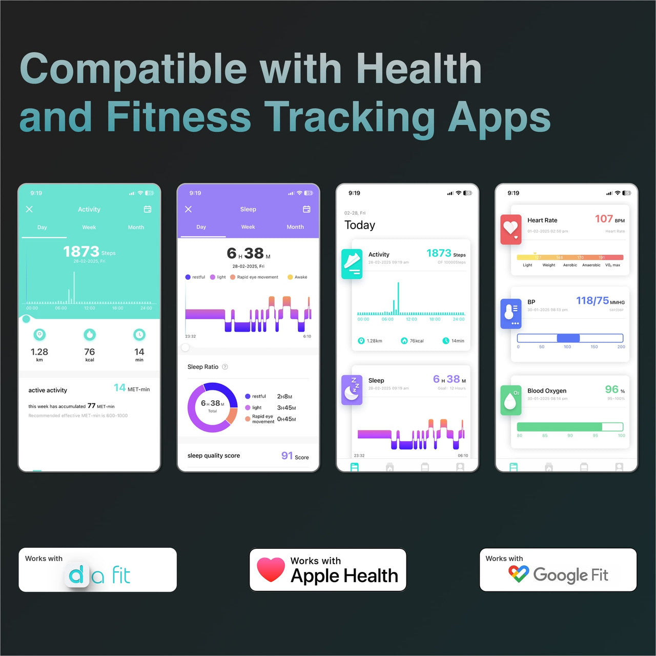 V-Fitness Smart Watch GPS and 2.1 inch Black