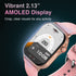 V-Fitness Smart Watch GPS and 2.1 inch Pink