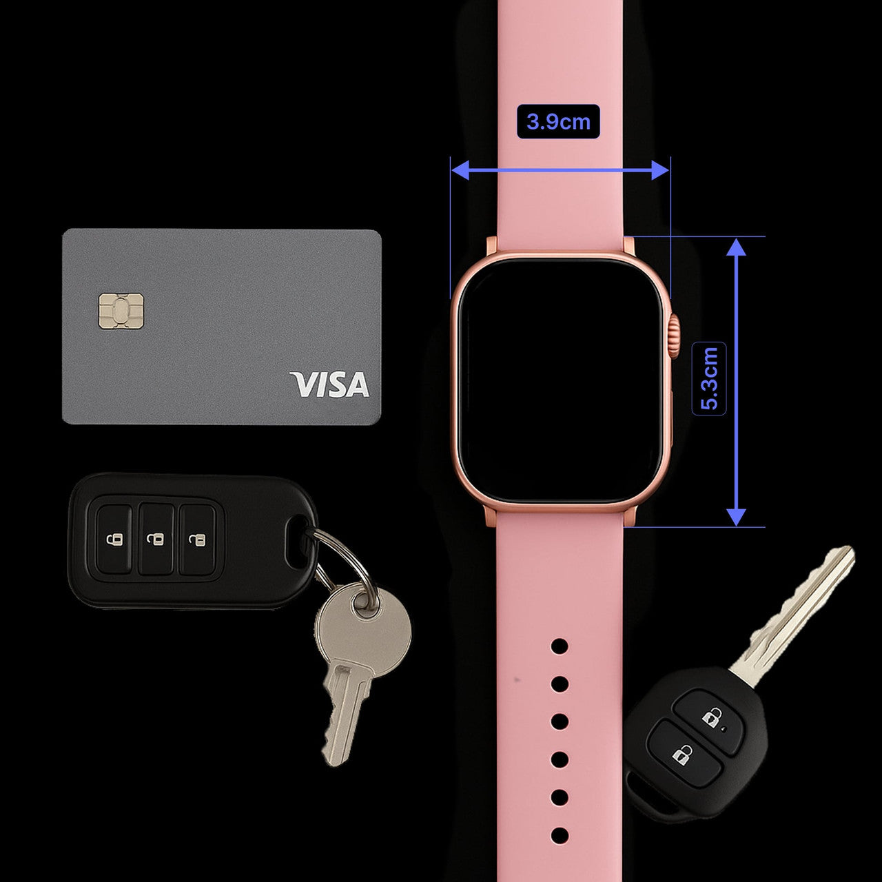 V-Fitness Smart Watch GPS and 2.1 inch Pink