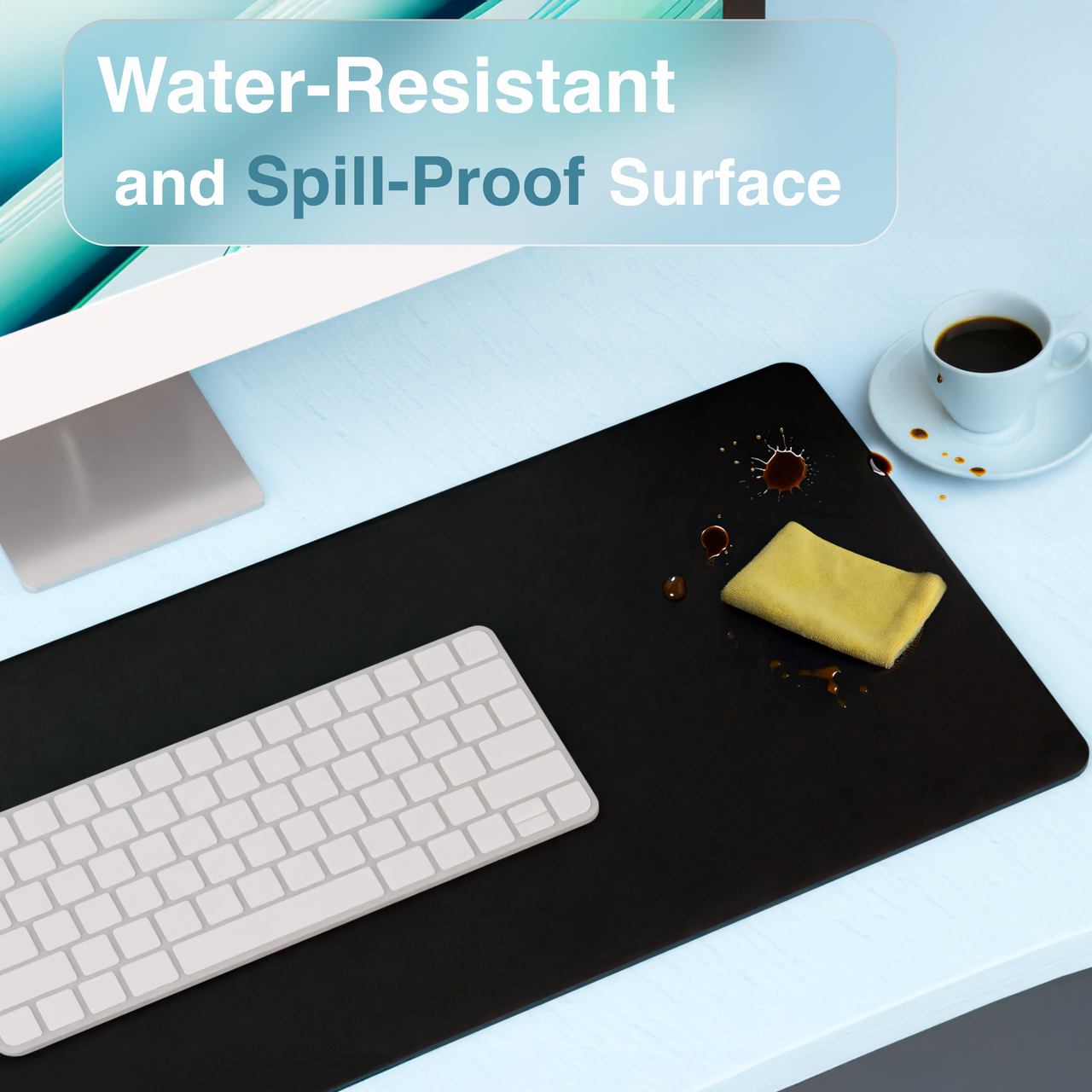 Wireless Charging Desk Mat Black