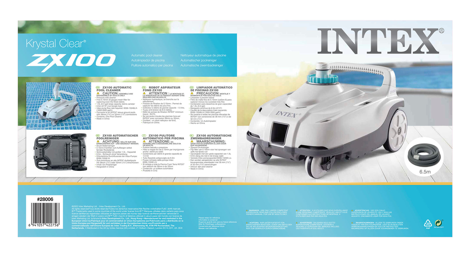 Auto Above Ground Pool Cleaner 28006 for Intex Pools