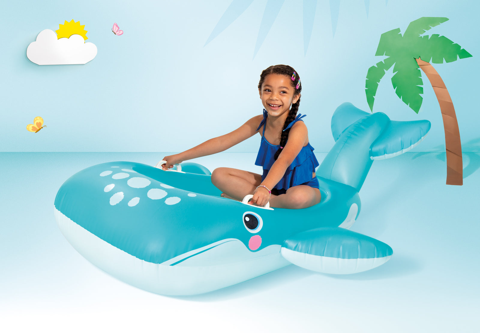 Whale Blue Inflatable Ride - On 57567
