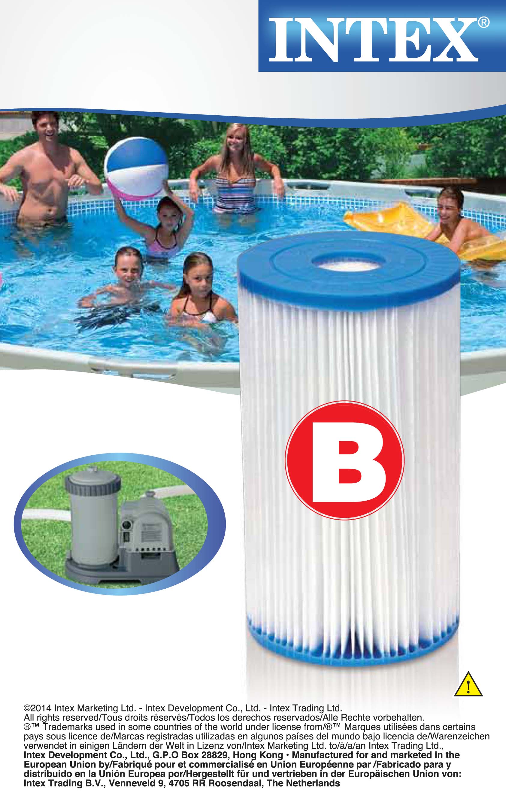 Intex Filter Cartridge replacement Size B INTEX FILTER PUMP 29005