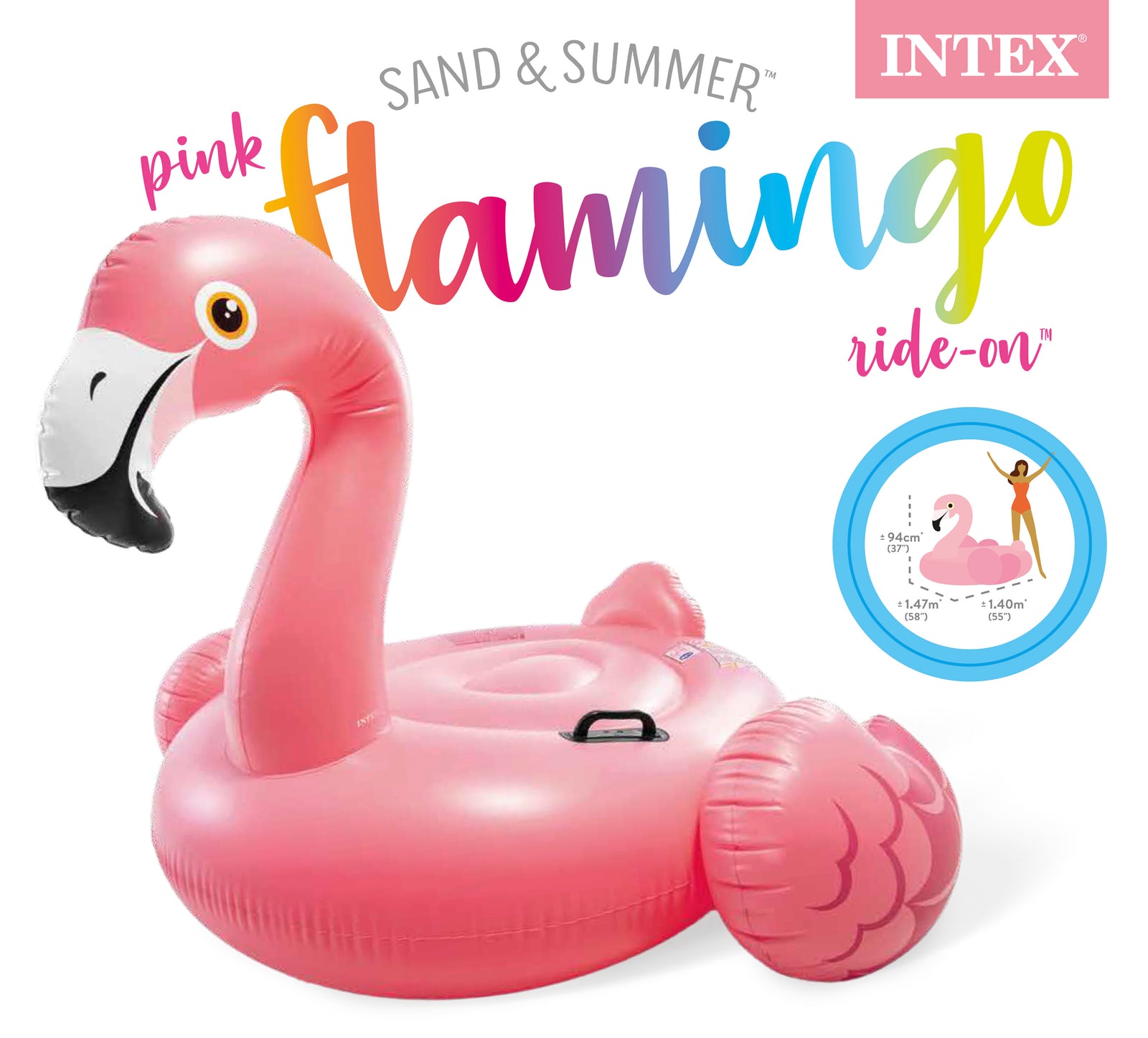 Pink Flamingo Ride-On Pool Float 57558