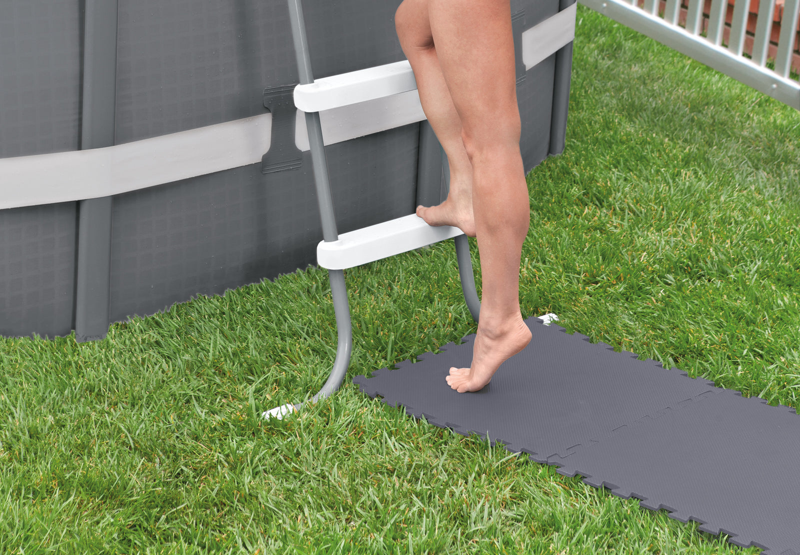 Gray Padded Floor Protector Interlocking 8 x 50x50x0.5cm 29084