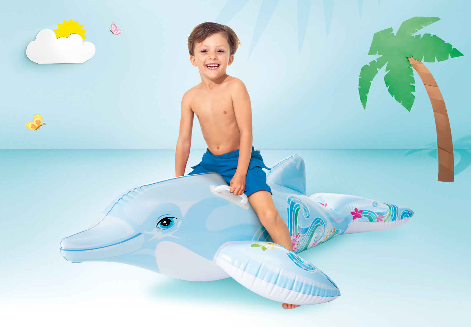 Lil' Dolphin Ride-On Pool Kids Float 58535