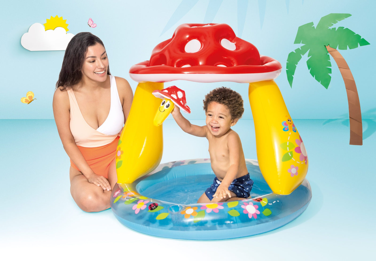 Mushroom Inflatable Kiddie Pool 57114