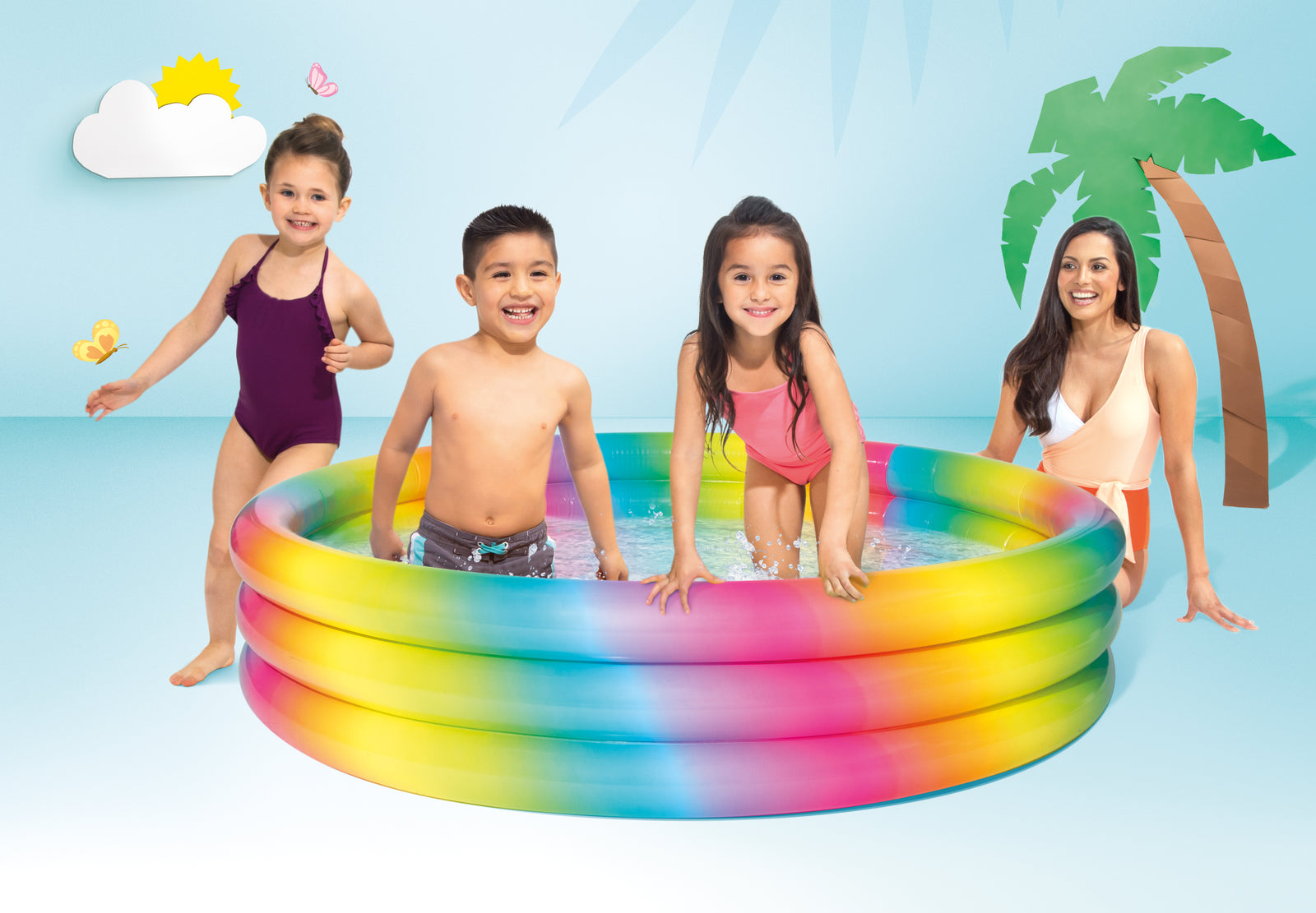 RAINBOW OMBRE POOL 168cm 58449