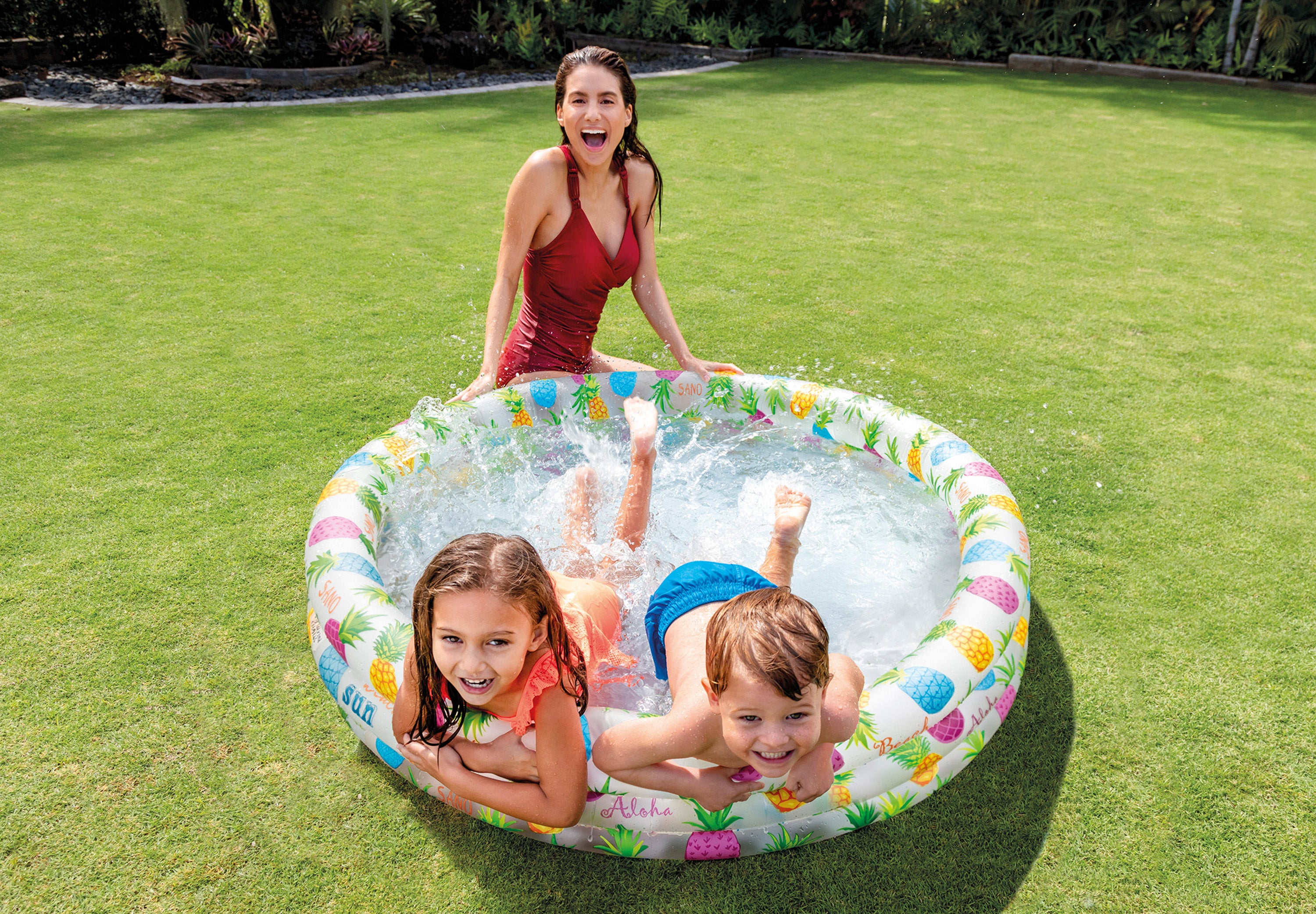 3 Ring Pineapple Splash Pool 59431 132cm