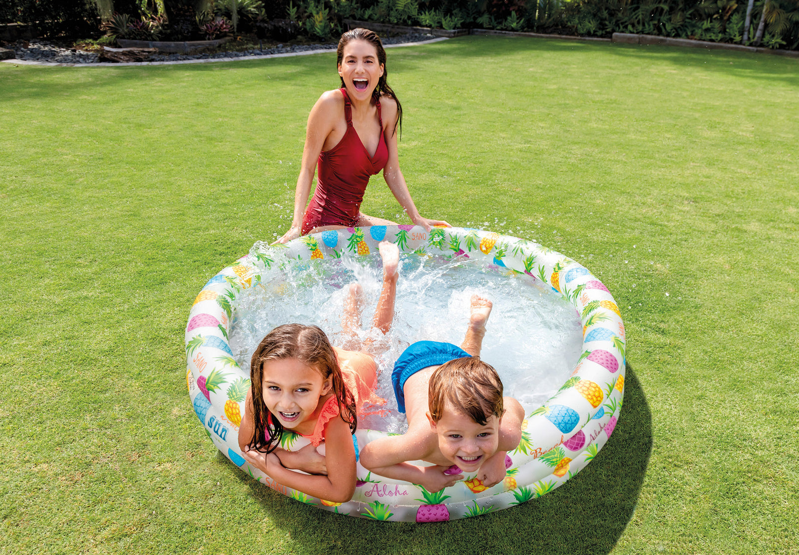 3 Ring Pineapple Splash Pool 59431 132cm