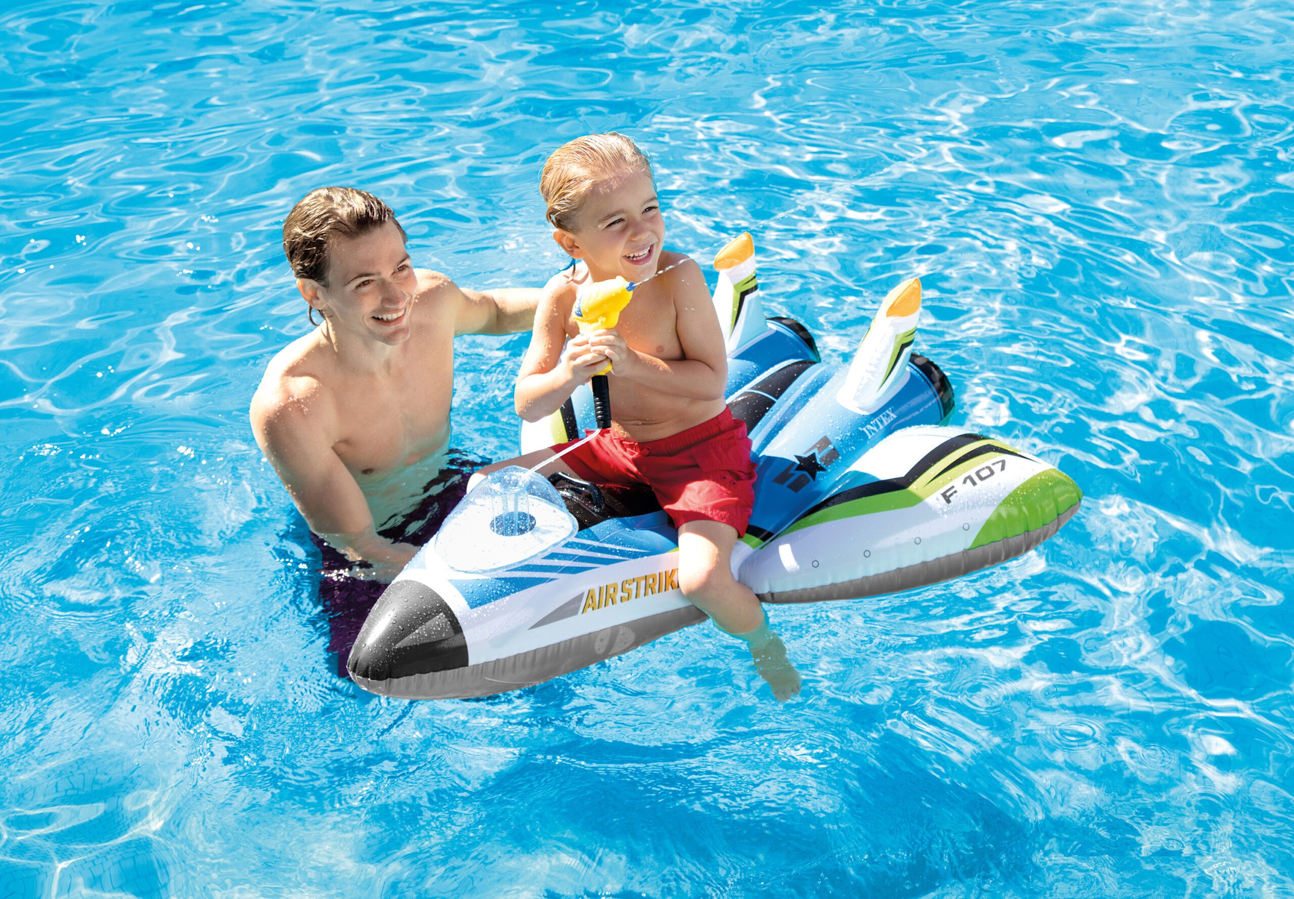 Water Gun Plane Ride-On Pool Toy 57536