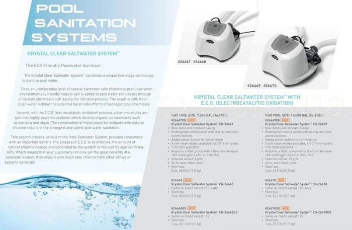 Pool Salt Chlorinator for Above Ground Pool 12g/hour 26670