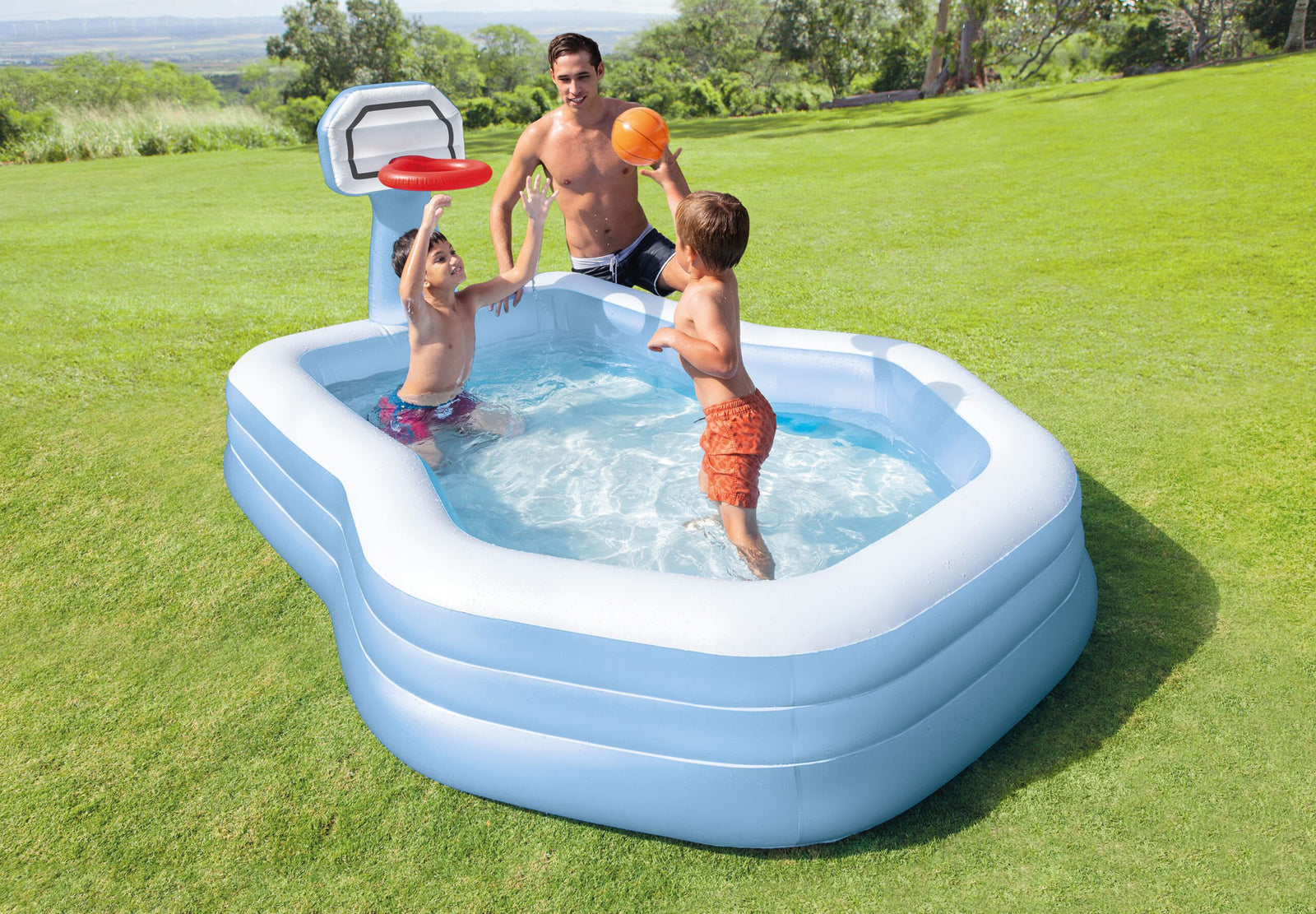 Swim Center Shootin' Hoops Inflatable Pool 2.57m x 1.88m 57183