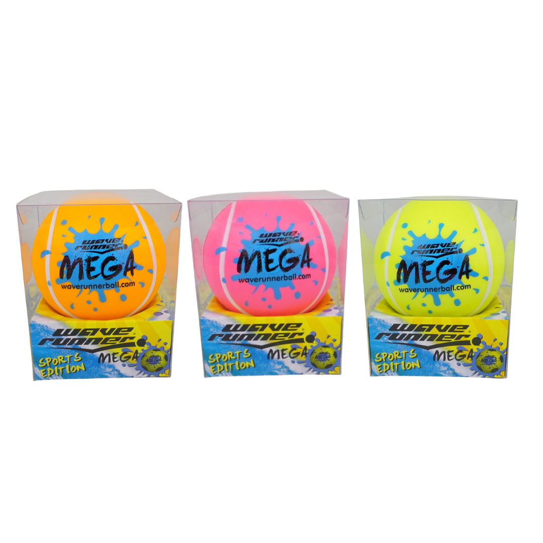 WAVE RUNNER MEGA SPORT BALL 9CM ASST - WR800B-SPT�