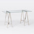 Stainless Steel & Glass Venus Office Desk Table