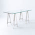 Stainless Steel & Glass Venus Office Desk Table