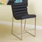 Auburn Modern Leather Bar Chair BarStool In Black