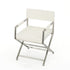 Rocklin Steel & Bonded Leather Director chair Armchair in White