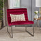 Glorie Garnet/Red Velvet Sofa Accent Chair ArmChair