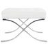 White Barcelona Ottoman - Classic Version - Replica