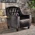 Lara Two Tone Tufted Black New Velvet Club Armchair
